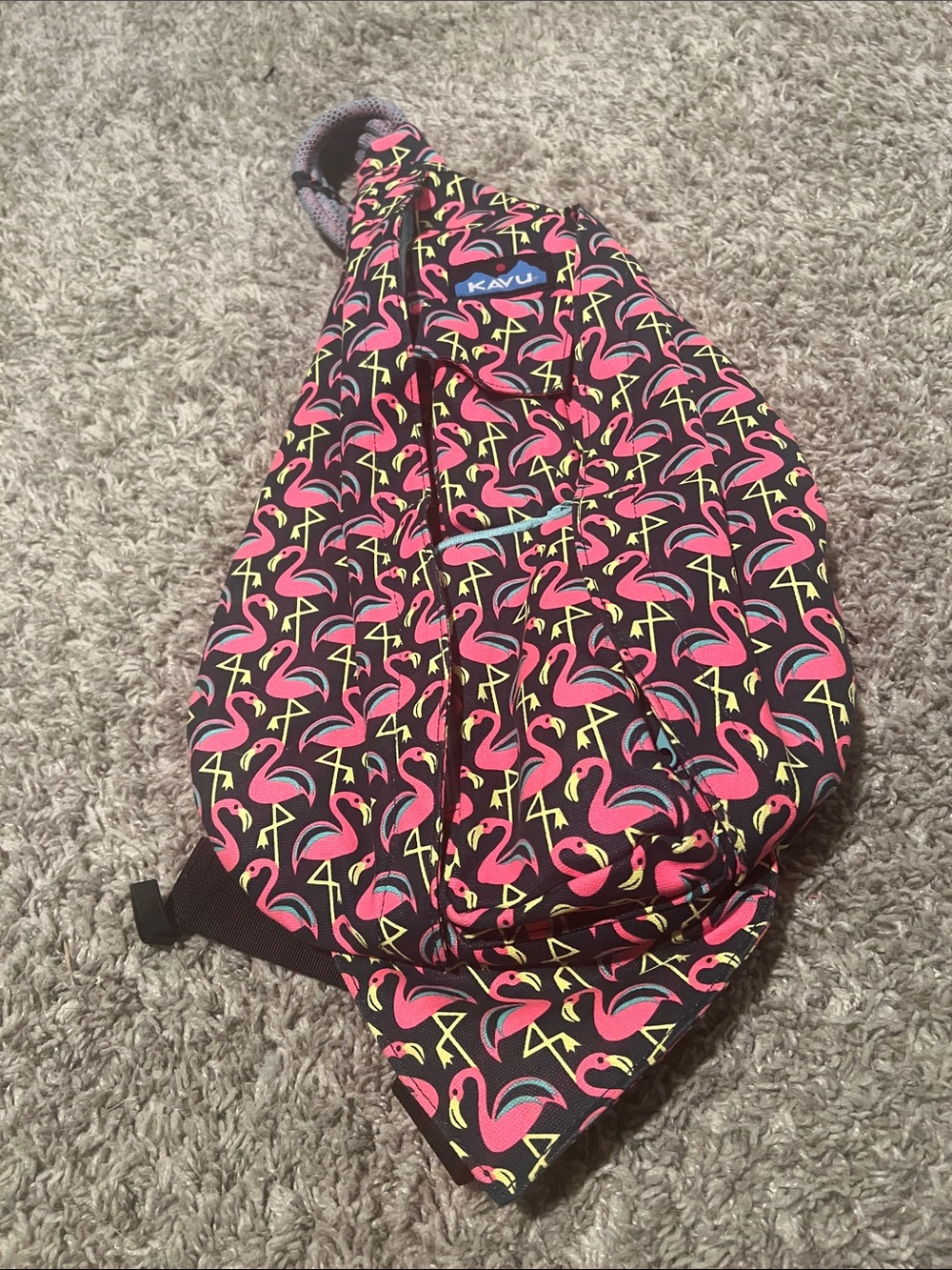 Kavu Flamingo Print Sling Bag